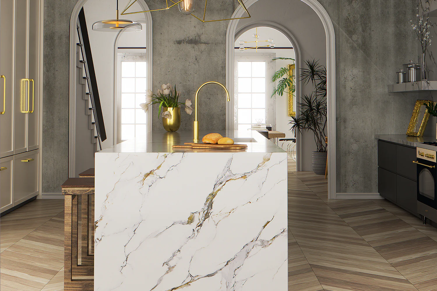 Corsica Pearl Calacatta Alberta Quartz Tech 2cm - Image 3